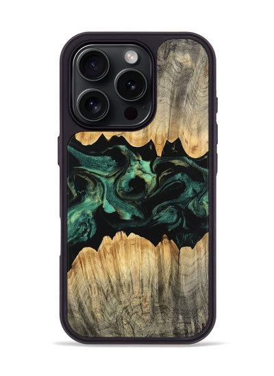 iPhone 16 Pro Wood Phone Case - Alivia (Green, 746209)