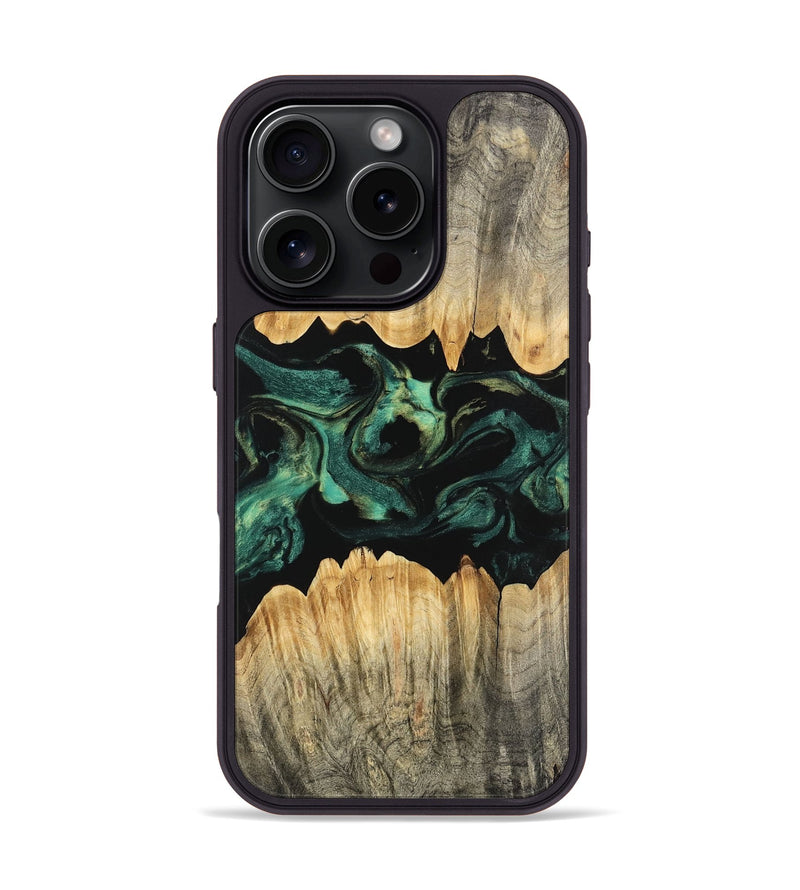 iPhone 16 Pro Wood Phone Case - Alivia (Green, 746209)