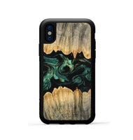 iPhone Xs Wood Phone Case - Alivia (Green, 746209)