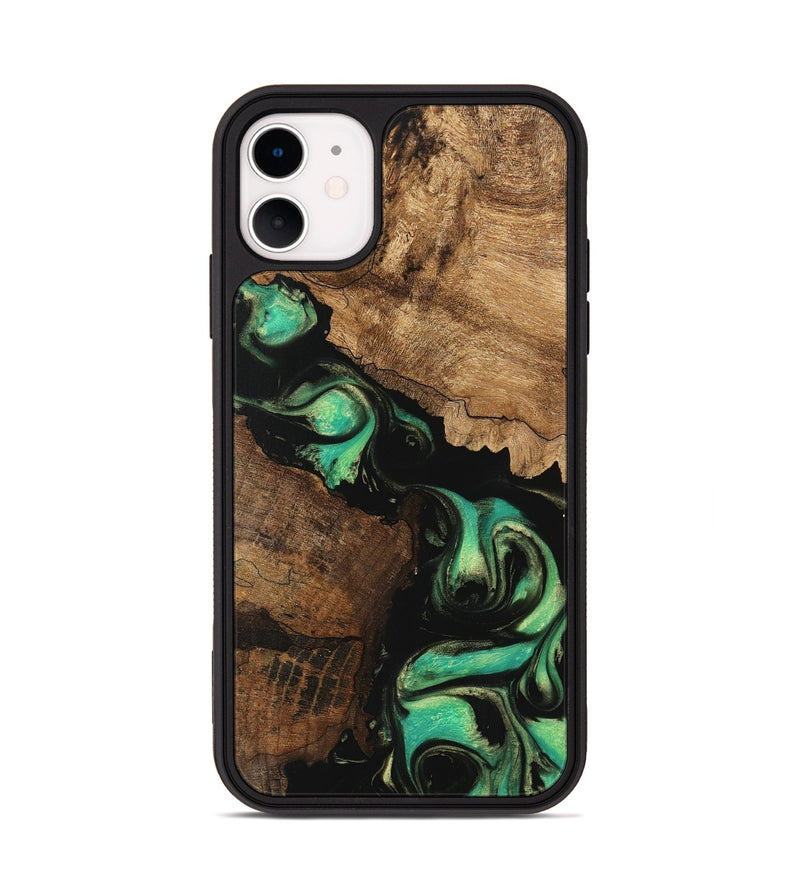 iPhone 11 Wood Phone Case - Knox (Green, 746211)