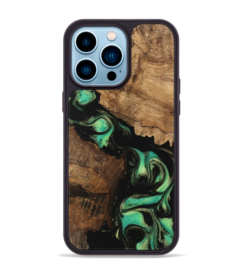 iPhone 14 Pro Max Wood Phone Case - Knox (Green, 746211)