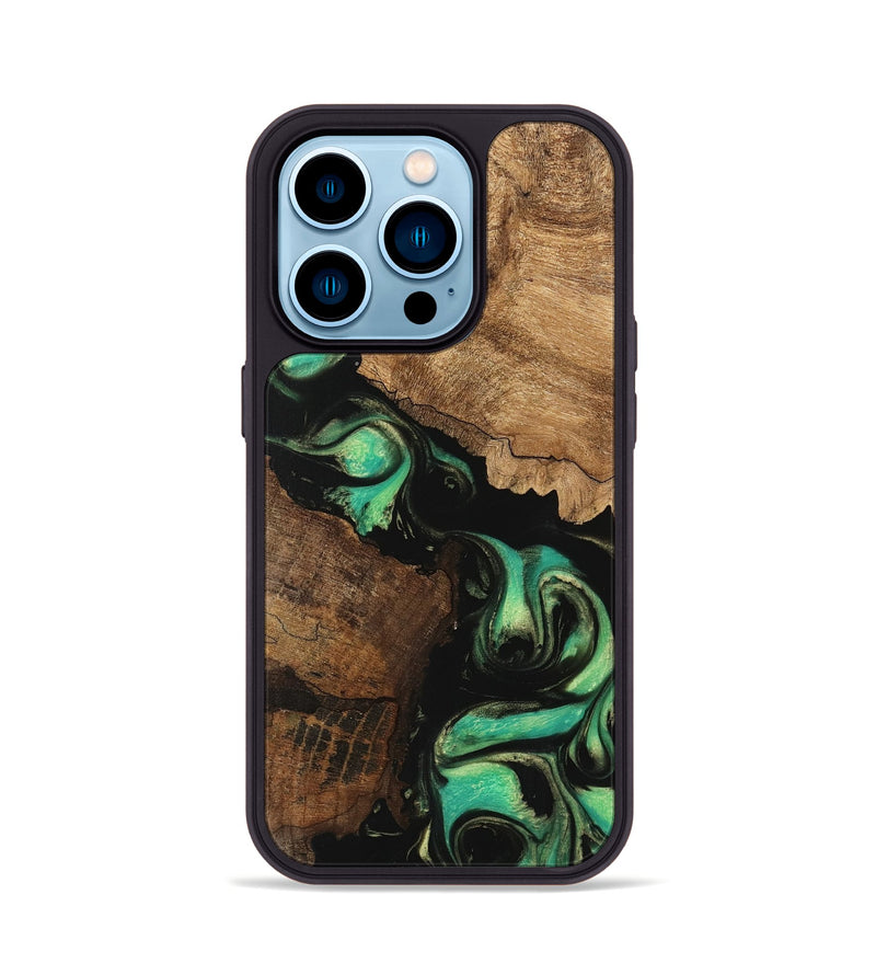 iPhone 14 Pro Wood Phone Case - Knox (Green, 746211)