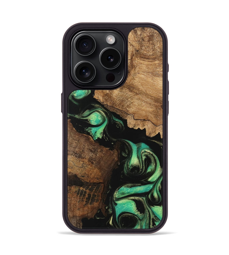 iPhone 15 Pro Wood Phone Case - Knox (Green, 746211)