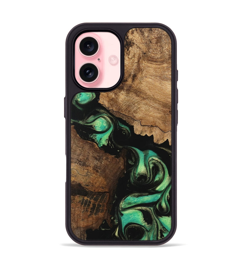 iPhone 16 Wood Phone Case - Knox (Green, 746211)