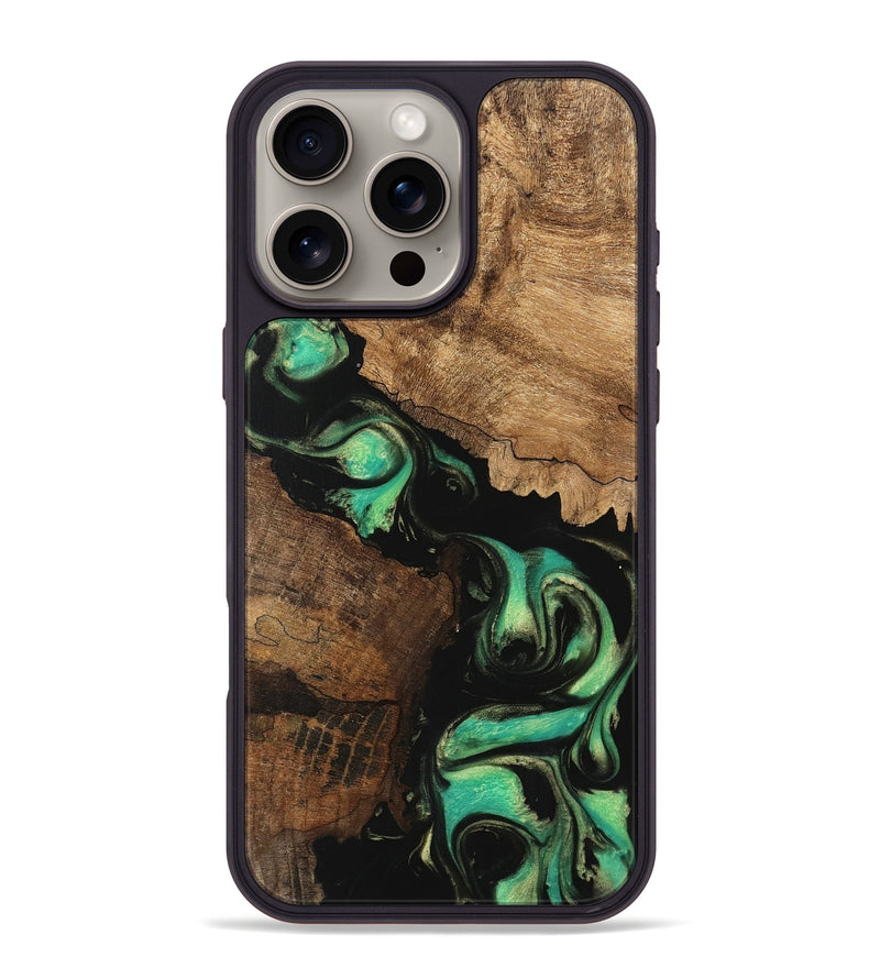 iPhone 16 Pro Max Wood Phone Case - Knox (Green, 746211)