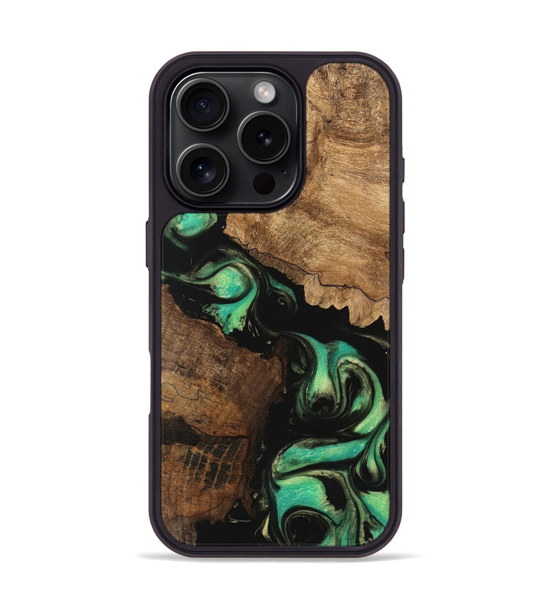 iPhone 16 Pro Wood Phone Case - Knox (Green, 746211)