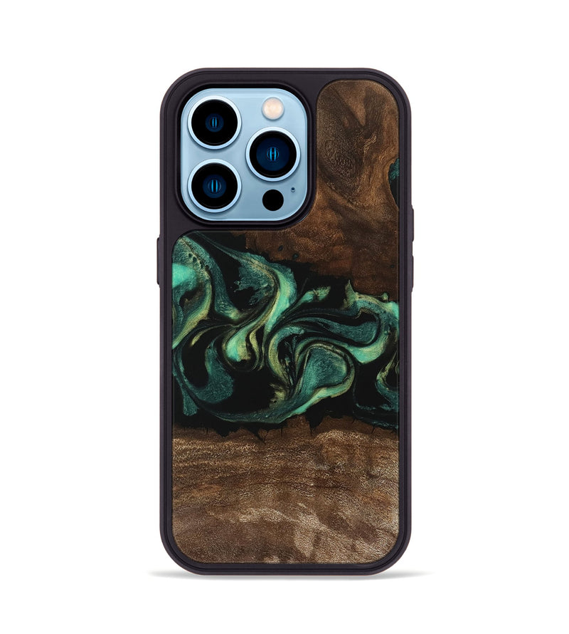 iPhone 14 Pro Wood Phone Case - Jaydin (Green, 746212)