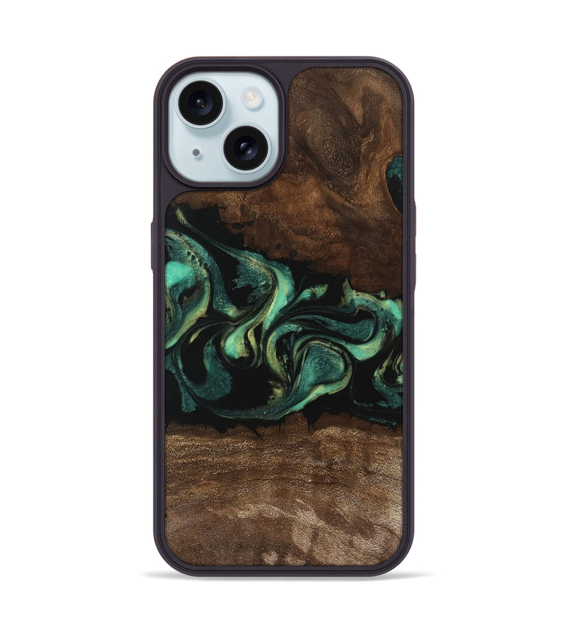 iPhone 15 Wood Phone Case - Jaydin (Green, 746212)