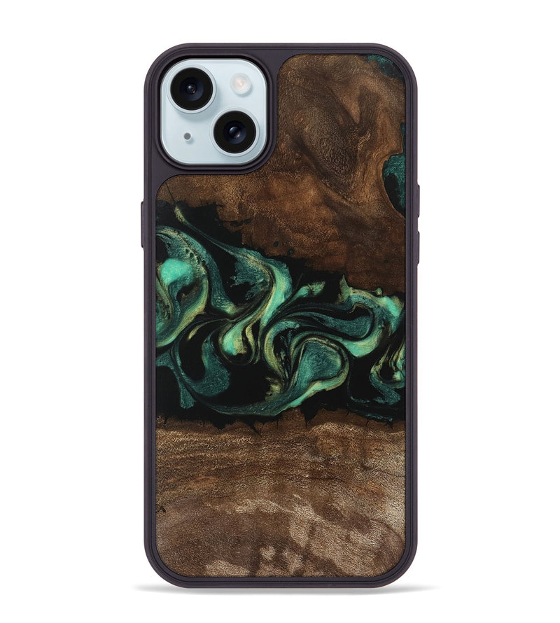 iPhone 15 Plus Wood Phone Case - Jaydin (Green, 746212)