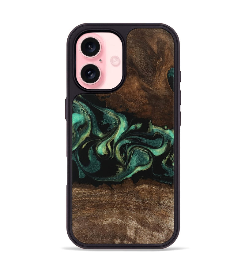 iPhone 16 Wood Phone Case - Jaydin (Green, 746212)