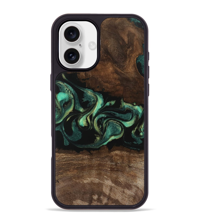 iPhone 16 Plus Wood Phone Case - Jaydin (Green, 746212)