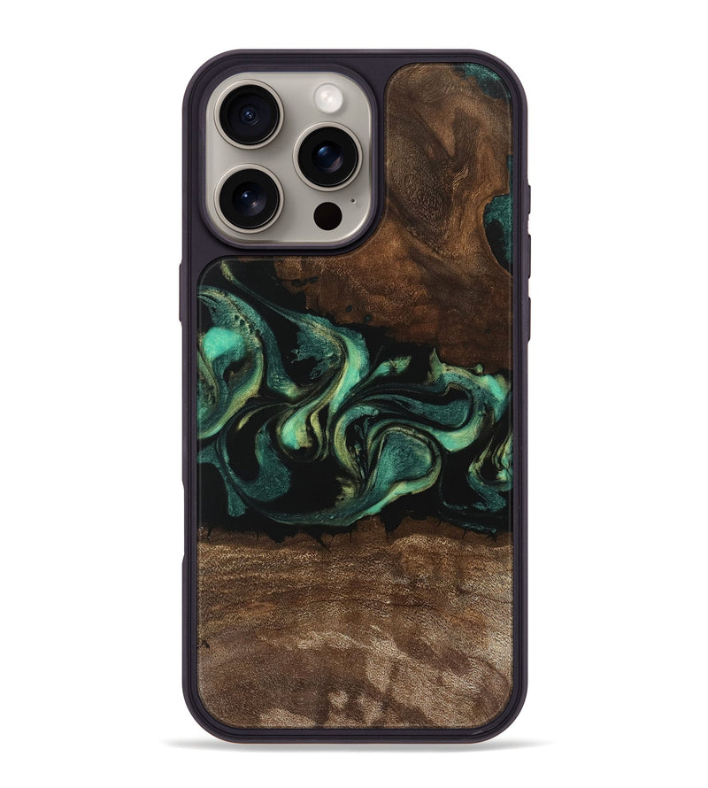 iPhone 16 Pro Max Wood Phone Case - Jaydin (Green, 746212)