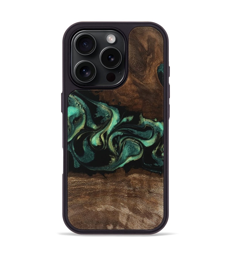 iPhone 16 Pro Wood Phone Case - Jaydin (Green, 746212)