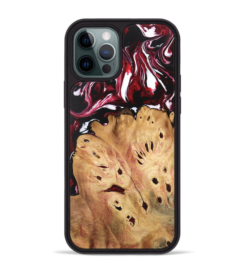 iPhone 12 Pro Max Wood Phone Case - Shante (Red, 746220)