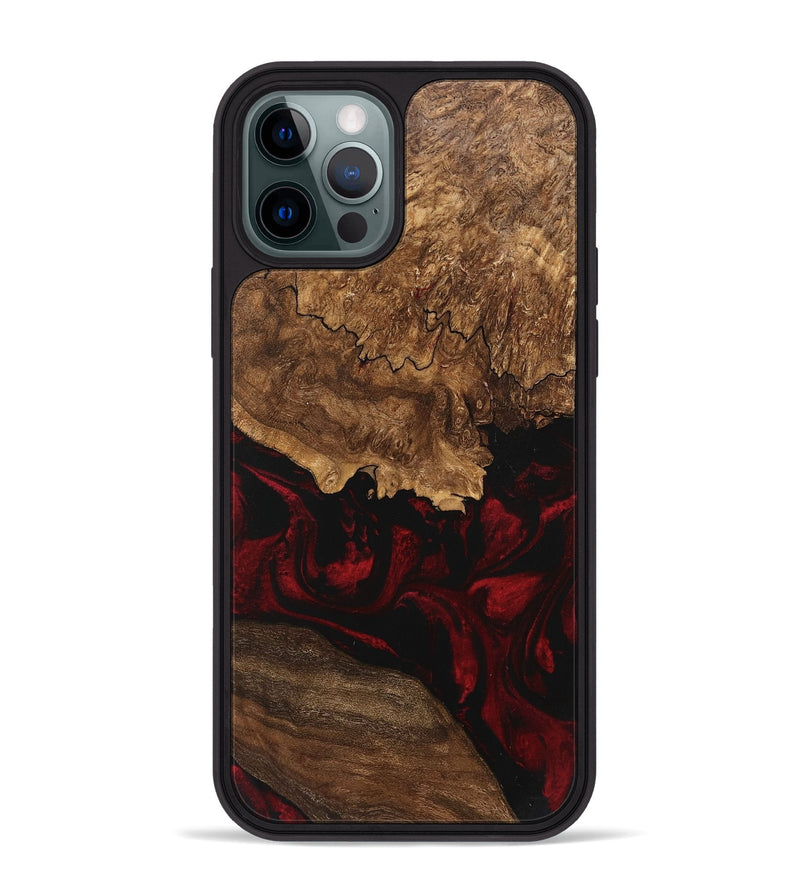 iPhone 12 Pro Max Wood Phone Case - Felix (Red, 746221)