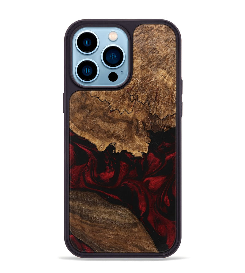 iPhone 14 Pro Max Wood Phone Case - Felix (Red, 746221)