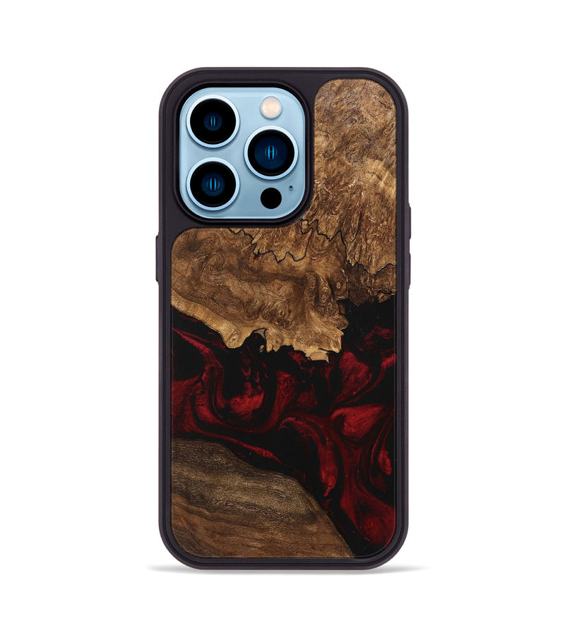 iPhone 14 Pro Wood Phone Case - Felix (Red, 746221)