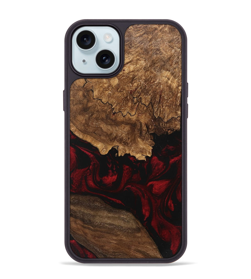 iPhone 15 Plus Wood Phone Case - Felix (Red, 746221)