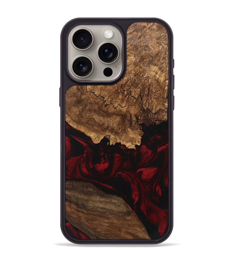 iPhone 15 Pro Max Wood Phone Case - Felix (Red, 746221)