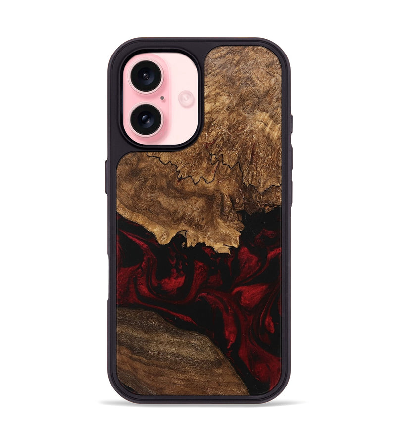 iPhone 16 Wood Phone Case - Felix (Red, 746221)