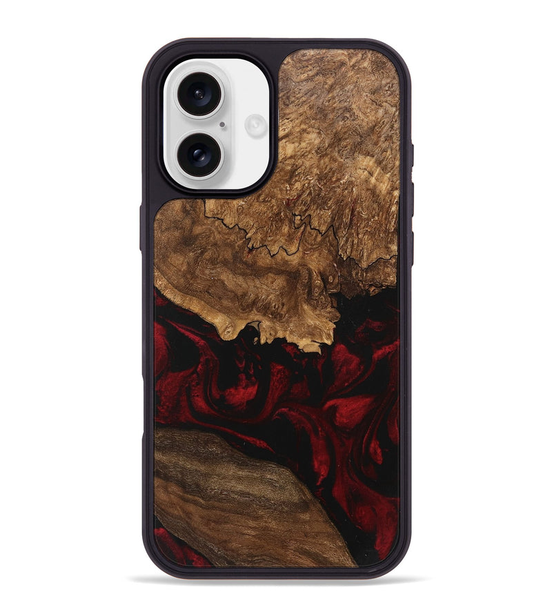 iPhone 16 Plus Wood Phone Case - Felix (Red, 746221)