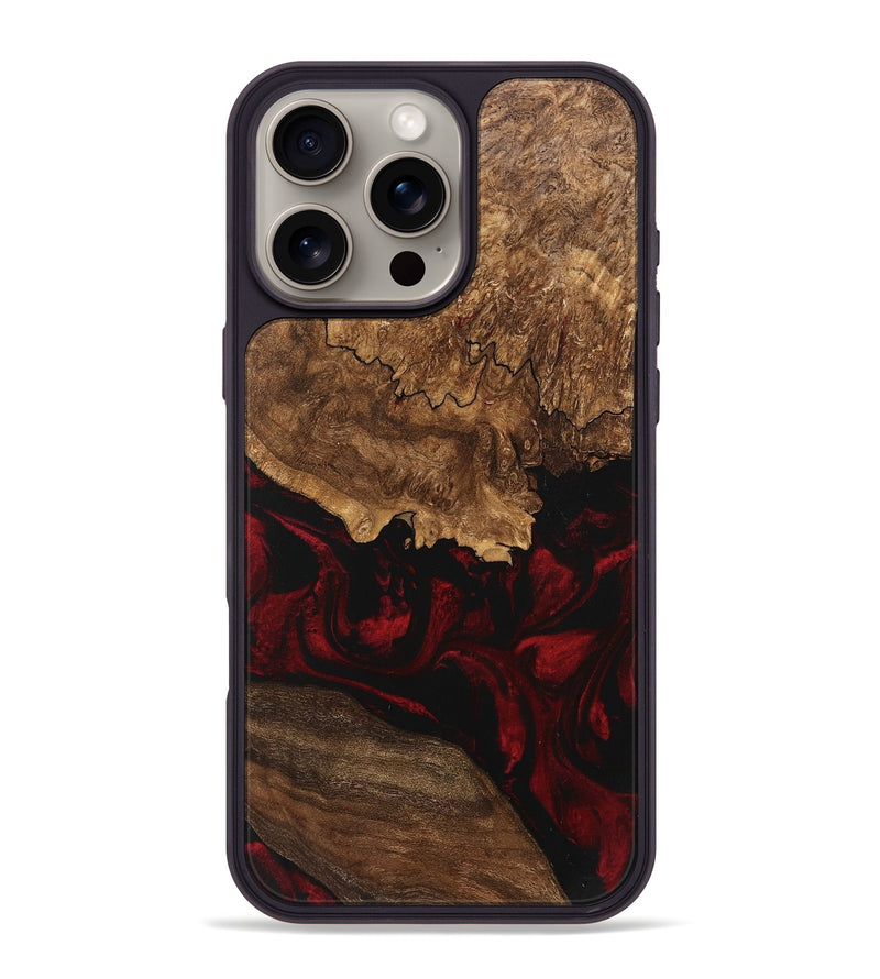 iPhone 16 Pro Max Wood Phone Case - Felix (Red, 746221)