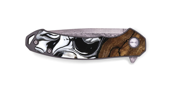 EDC Wood Pocket Knife - Janelle (Black & White, 746225)