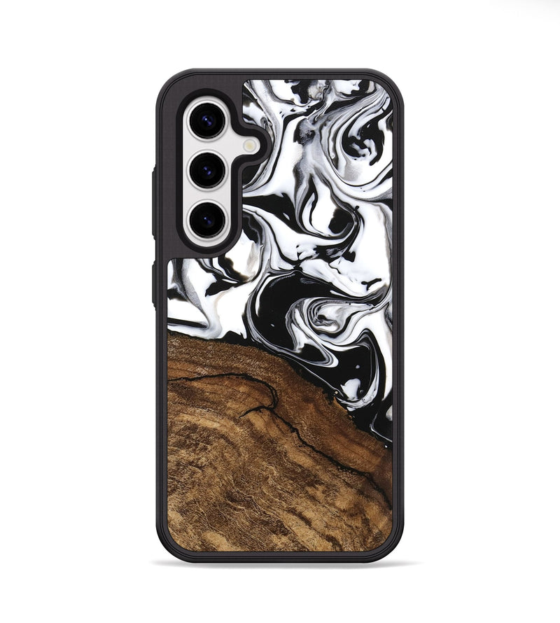 Galaxy S25 Wood Phone Case - Janelle (Black & White, 746225)