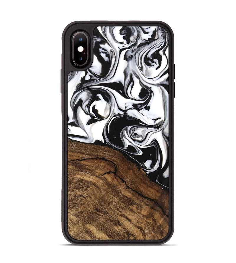 iPhone Xs Max Wood Phone Case - Janelle (Black & White, 746225)