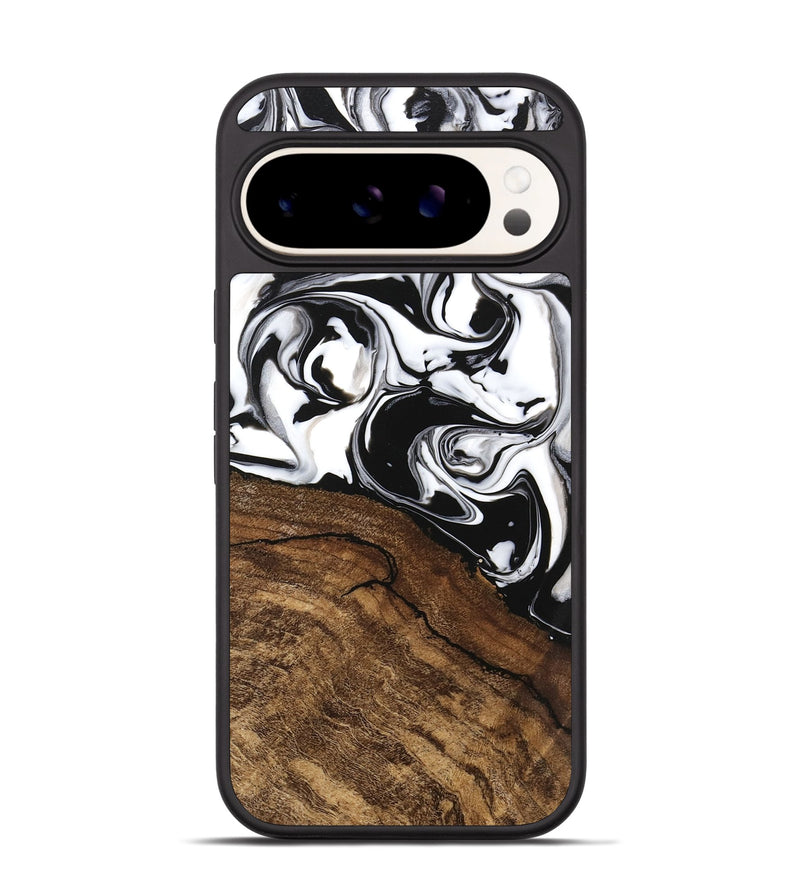 Pixel 9 Wood Phone Case - Janelle (Black & White, 746225)