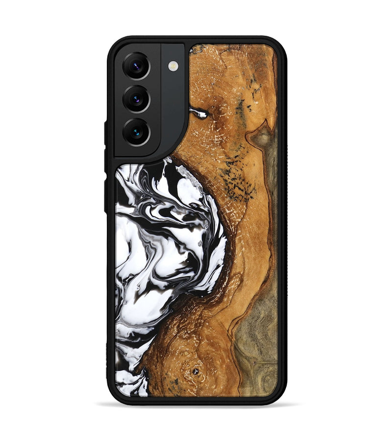 Galaxy S22 Plus Wood Phone Case - Haylie (Black & White, 746229)