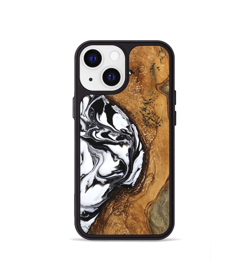 iPhone 13 mini Wood Phone Case - Haylie (Black & White, 746229)