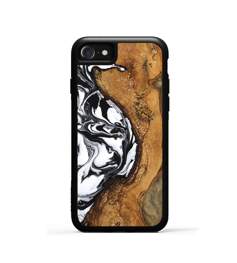 iPhone SE Wood Phone Case - Haylie (Black & White, 746229)