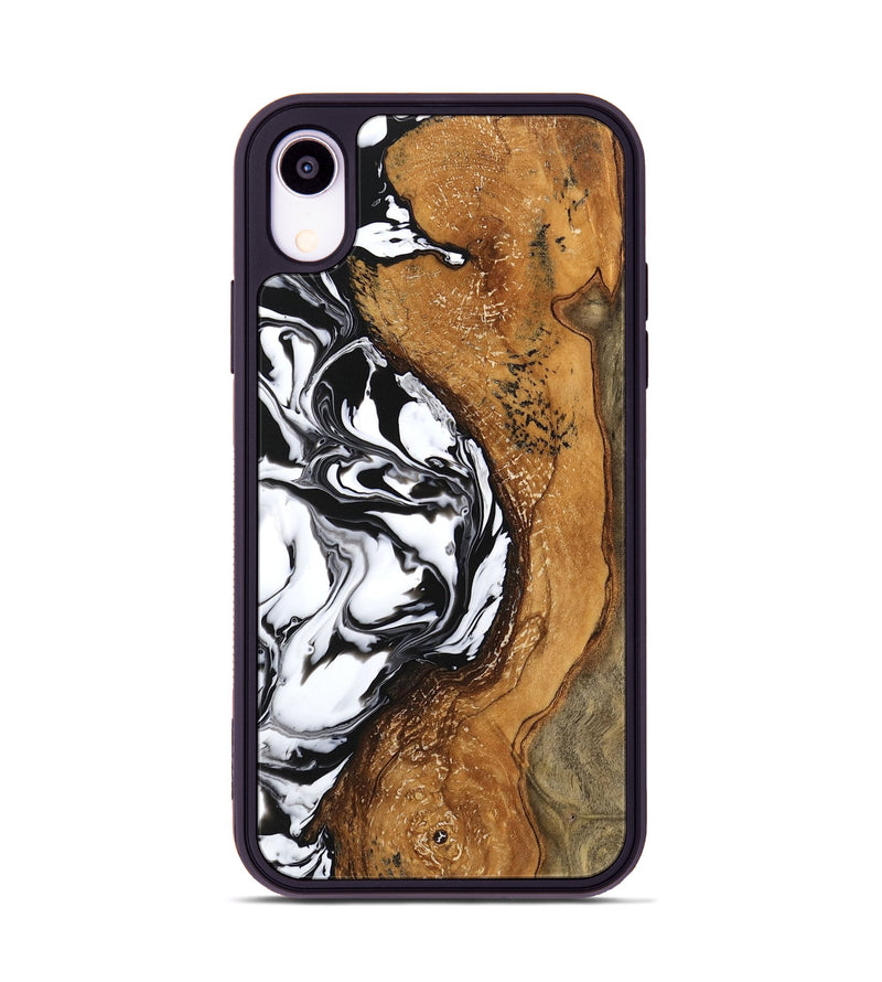 iPhone Xr Wood Phone Case - Haylie (Black & White, 746229)