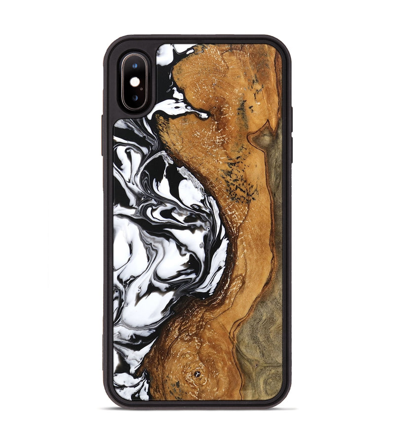 iPhone Xs Max Wood Phone Case - Haylie (Black & White, 746229)