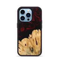 iPhone 14 Pro Wood Phone Case - Robyn (Red, 746230)