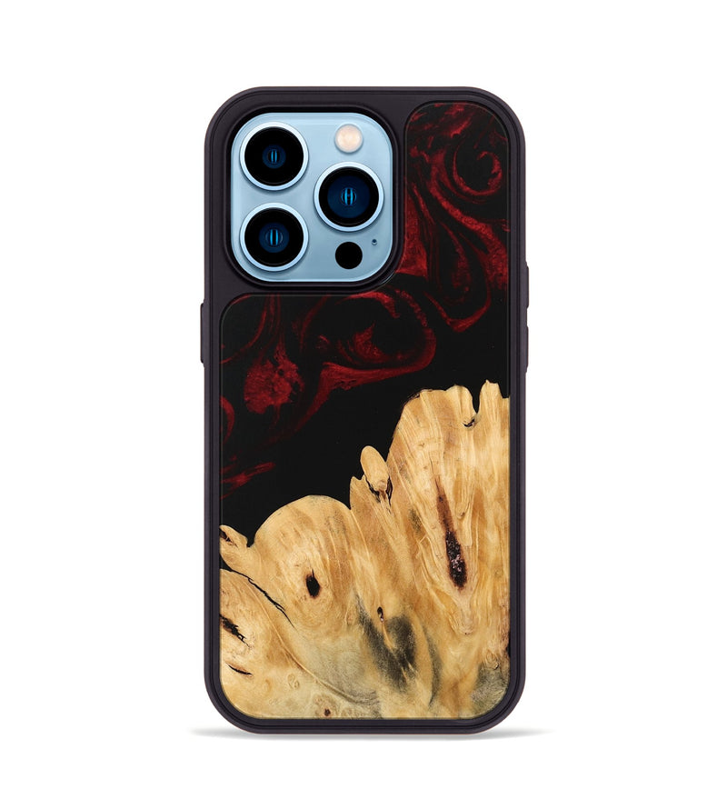 iPhone 14 Pro Wood Phone Case - Robyn (Red, 746230)