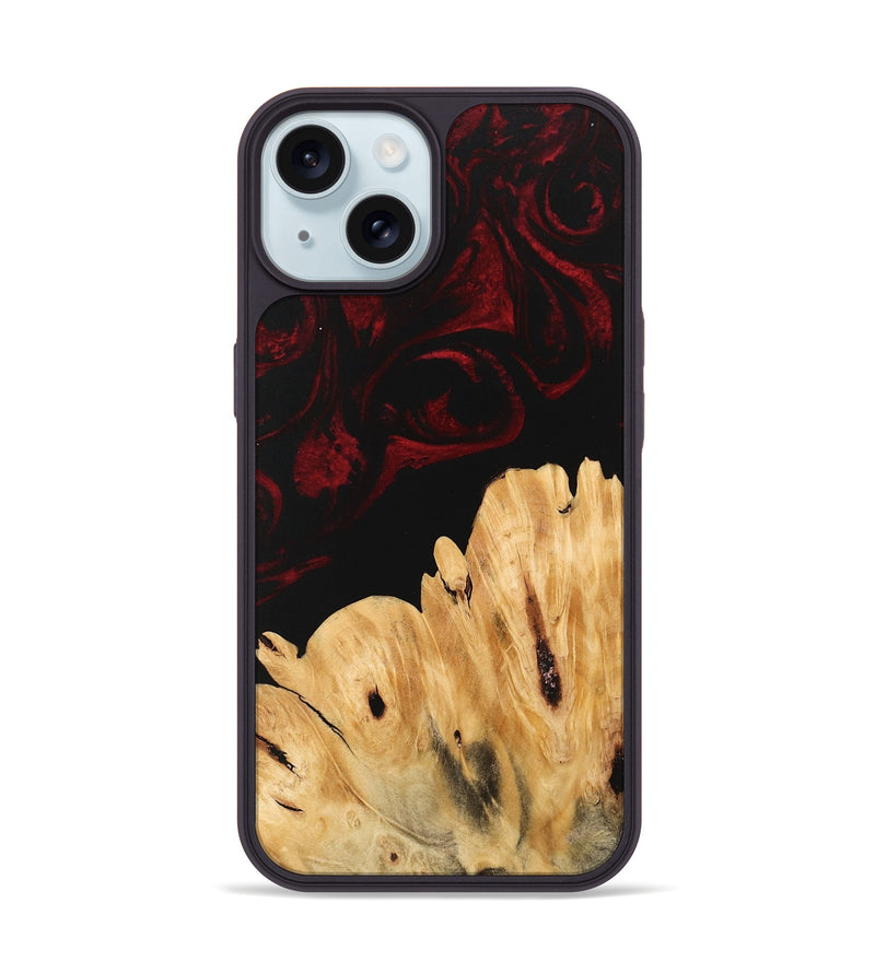 iPhone 15 Wood Phone Case - Robyn (Red, 746230)