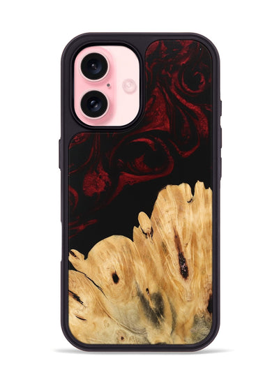 iPhone 16 Wood Phone Case - Robyn (Red, 746230)