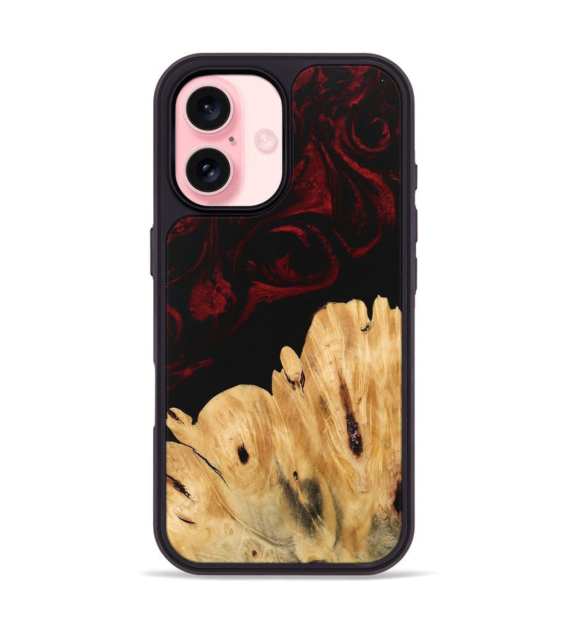 iPhone 16 Wood Phone Case - Robyn (Red, 746230)