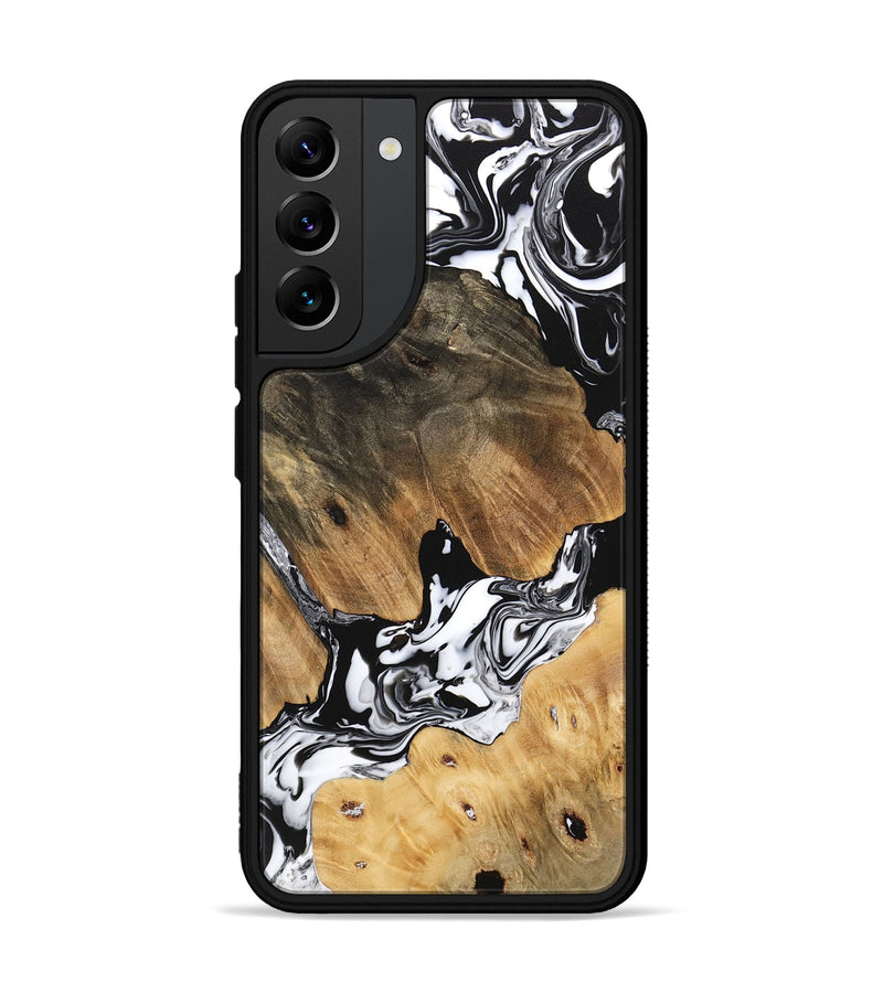 Galaxy S22 Plus Wood Phone Case - Maegan (Black & White, 746231)