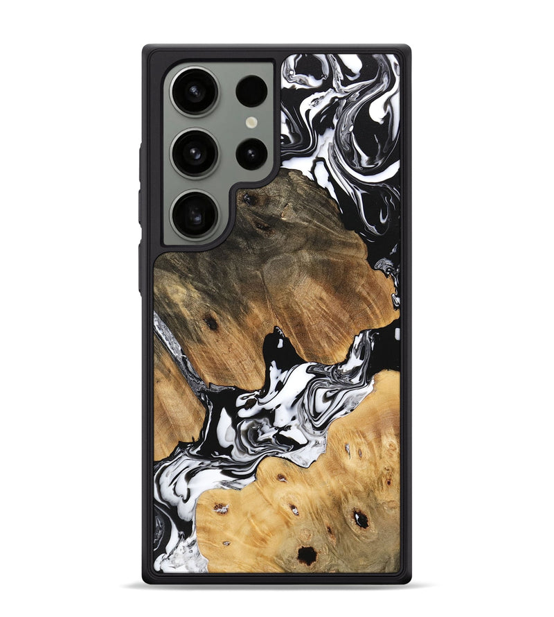 Galaxy S24 Ultra Wood Phone Case - Maegan (Black & White, 746231)