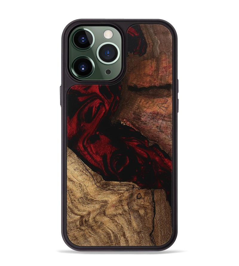 iPhone 13 Pro Max Wood Phone Case - Rodney (Red, 746232)