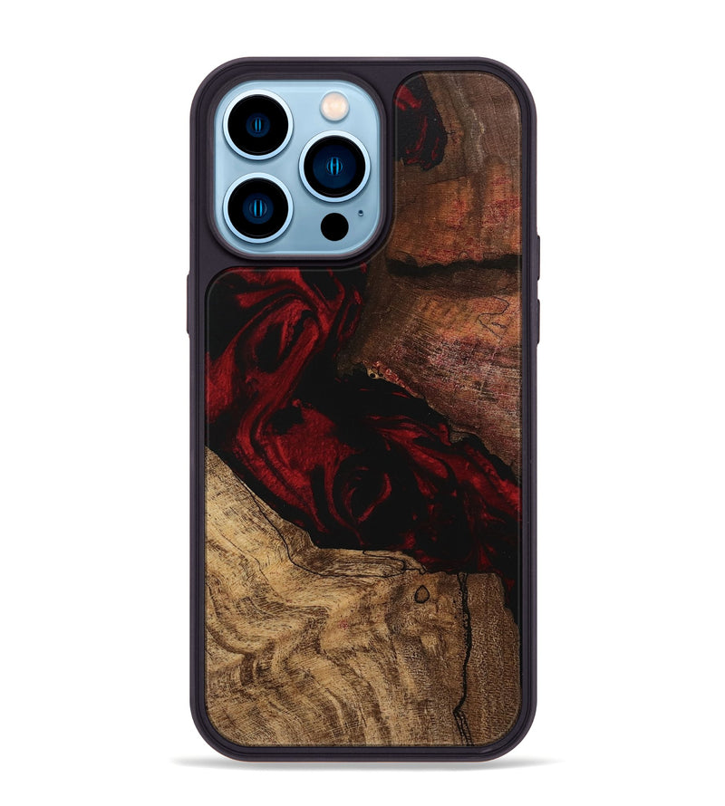 iPhone 14 Pro Max Wood Phone Case - Rodney (Red, 746232)