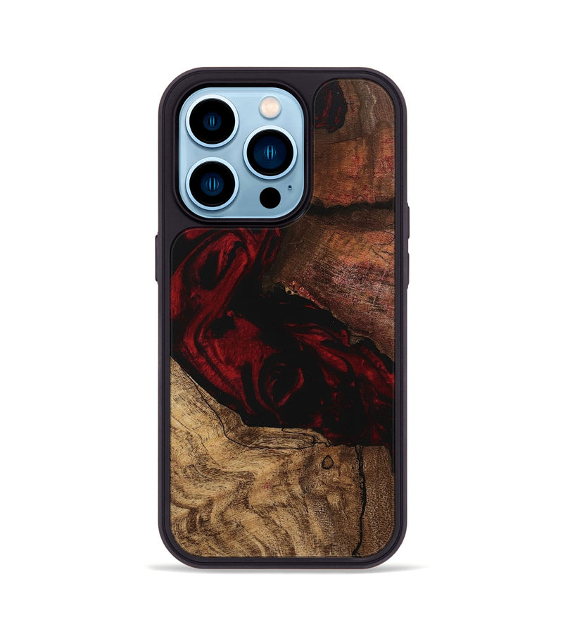 iPhone 14 Pro Wood Phone Case - Rodney (Red, 746232)