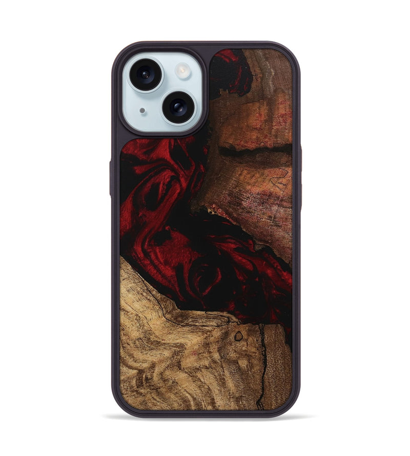 iPhone 15 Wood Phone Case - Rodney (Red, 746232)