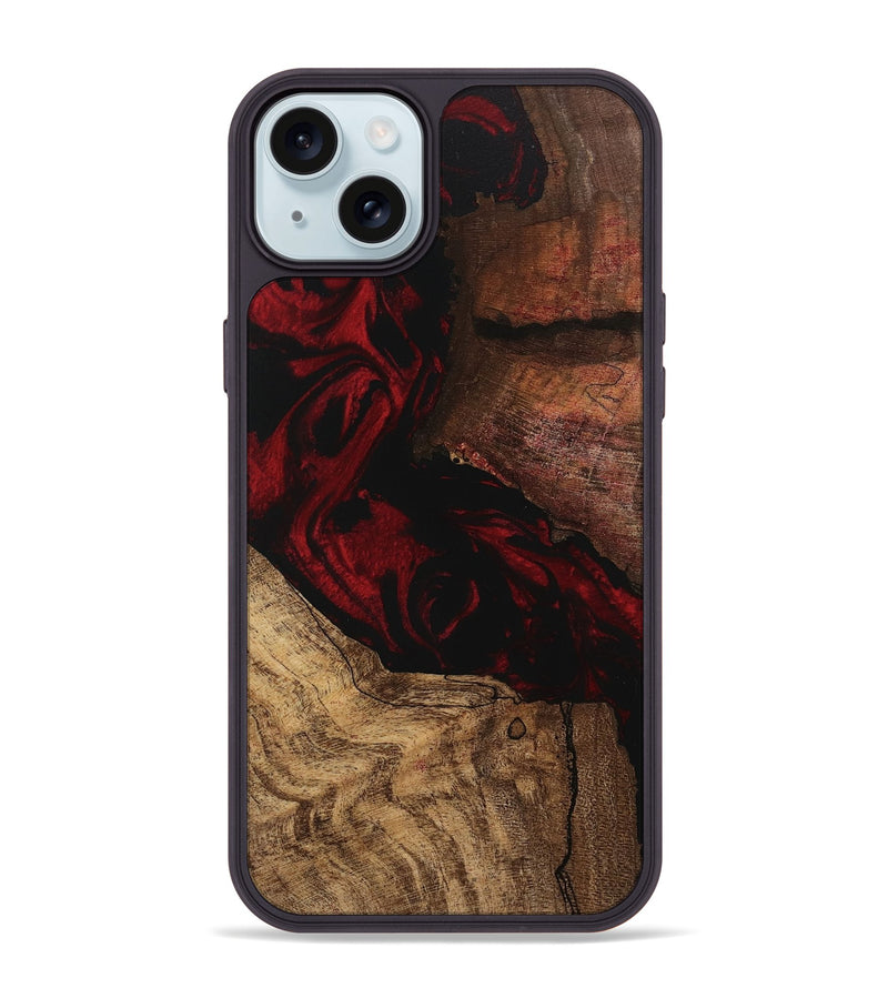 iPhone 15 Plus Wood Phone Case - Rodney (Red, 746232)