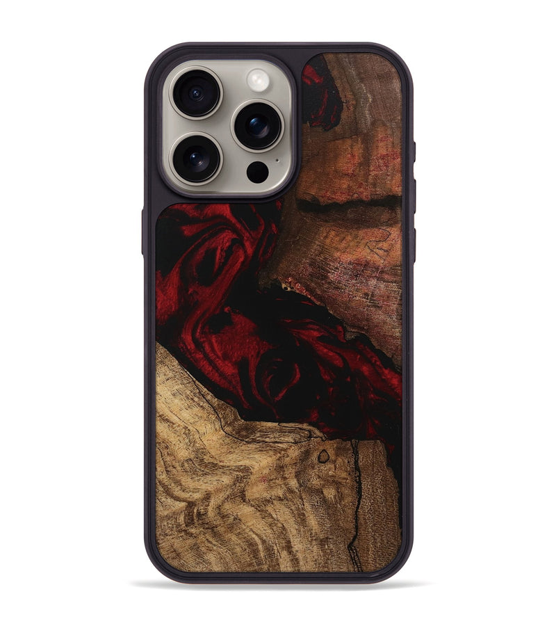 iPhone 15 Pro Max Wood Phone Case - Rodney (Red, 746232)