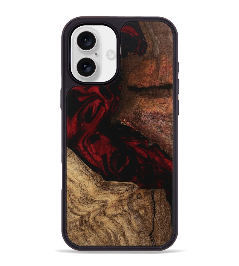 iPhone 16 Plus Wood Phone Case - Rodney (Red, 746232)