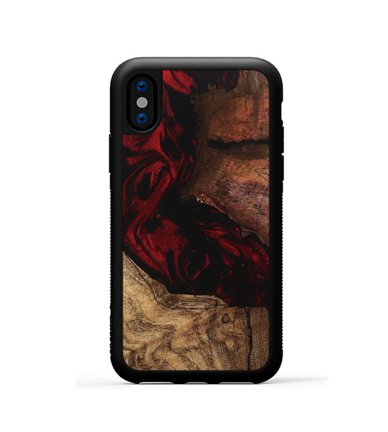 iPhone Xs Wood Phone Case - Rodney (Red, 746232)